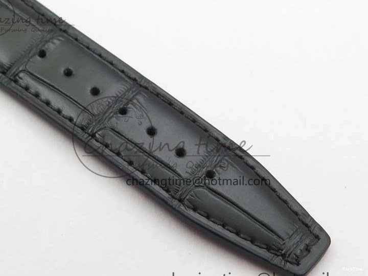 MIROTIME 0308 Vibrant Portofino IW459402 SS MKS 1:1 Best Edition White Dial on Black Leather Strap Miyota 7086